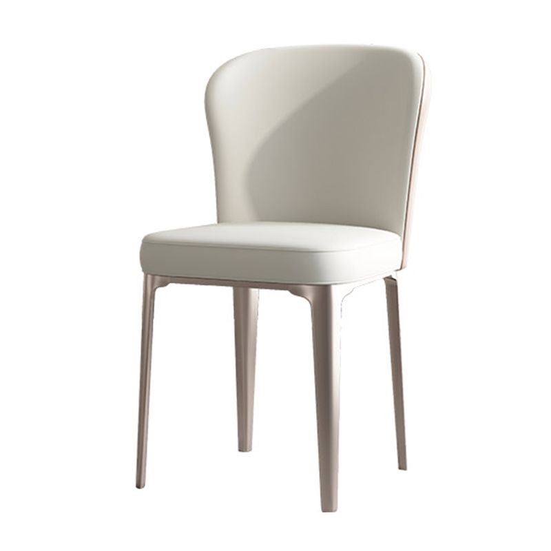 Chaises de salle à manger en métal contemporain chaise latéral sans arme pour usage à domicile