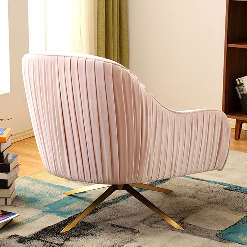 Velvet Arm Chair 29.52" L x 32.67" W x 33.46" H Swivel Accent Armchair