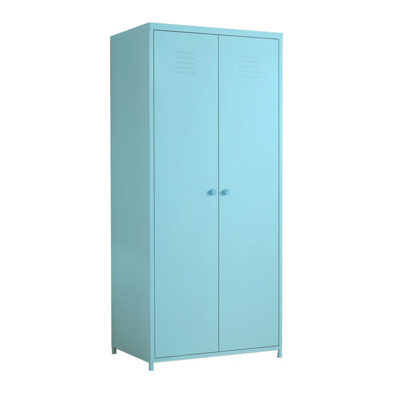 Modern Wardrobe Armoire with Adjustable Shelves Steel Wardrobe Cabinet