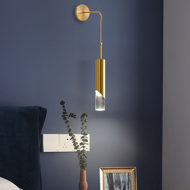 Zeitgenössische Metall Wandleuchter LED -Wandmontageleuchte für Nachtlesen