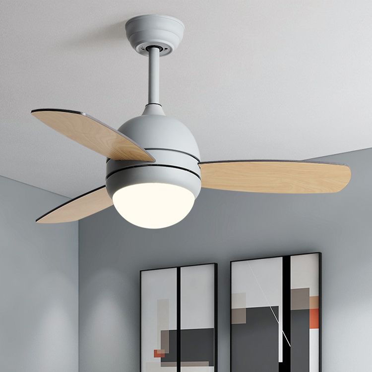 Metal Round Shape Ceiling Fan Light Kids Style 1-Light Ceiling Fan Lighting for Bedroom