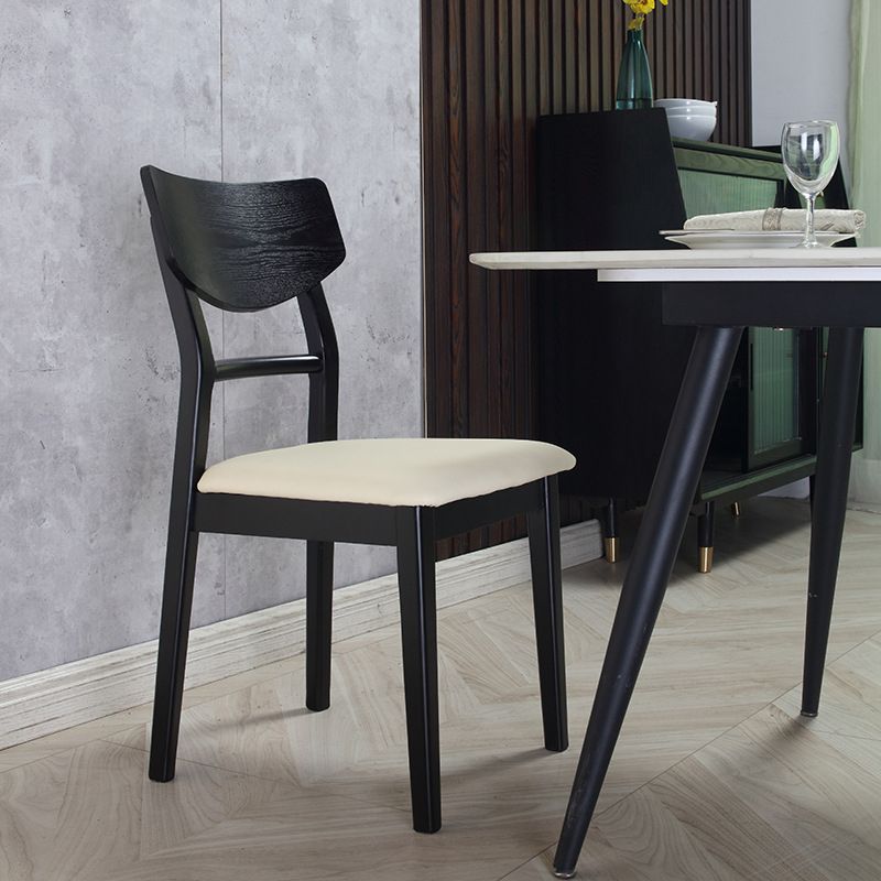 Wood Kitchen Dining Side Chair Contemporary Open Back Dining Side Chair