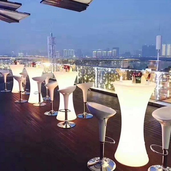 Polyethylene Round Table Industrial Style Commercial Outdoor Bar Table