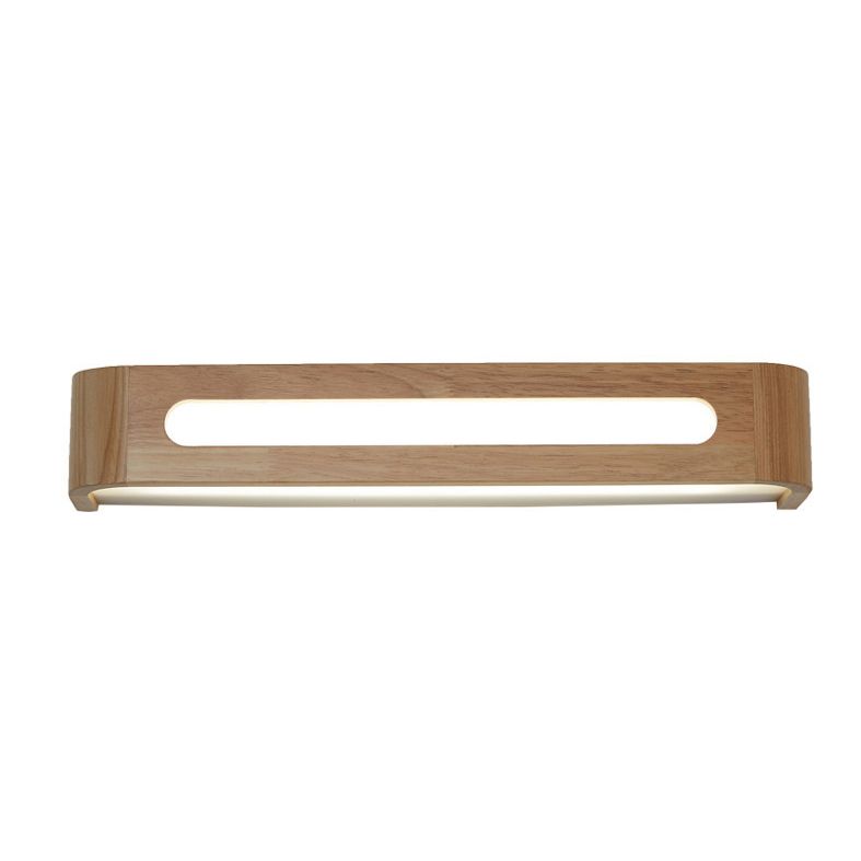 Modern Minimalist Style Rectangle Vanity Wall Light Fixtures Wood Vanity Lights