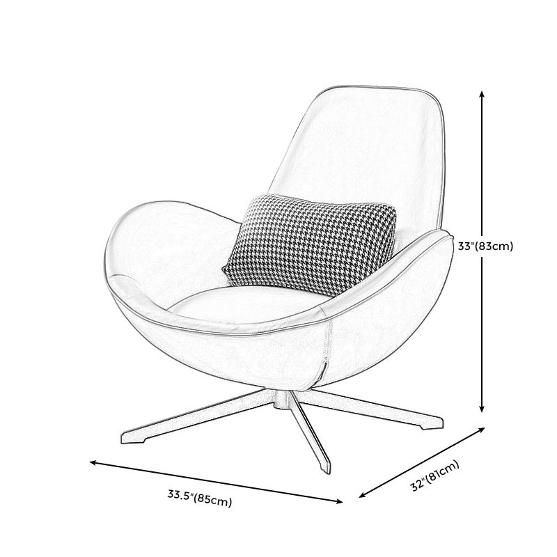 Accent Chair 33.46" L x 31.88" W x 32.67" H Arms Included Lounge Chair for Living Room