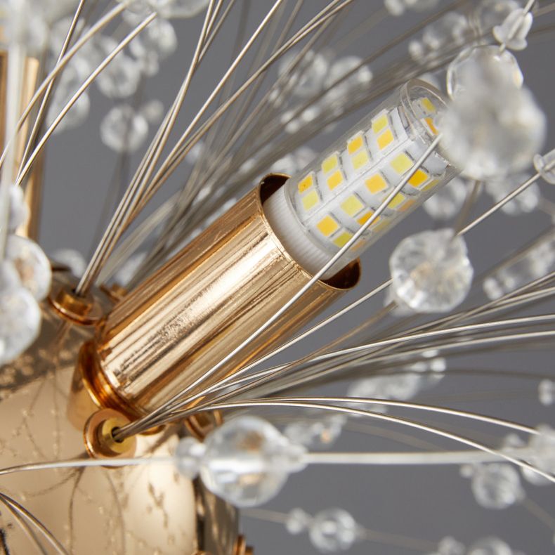 Sputnik Island Lamp Modern Hanging Light with Crystal for Dining Room