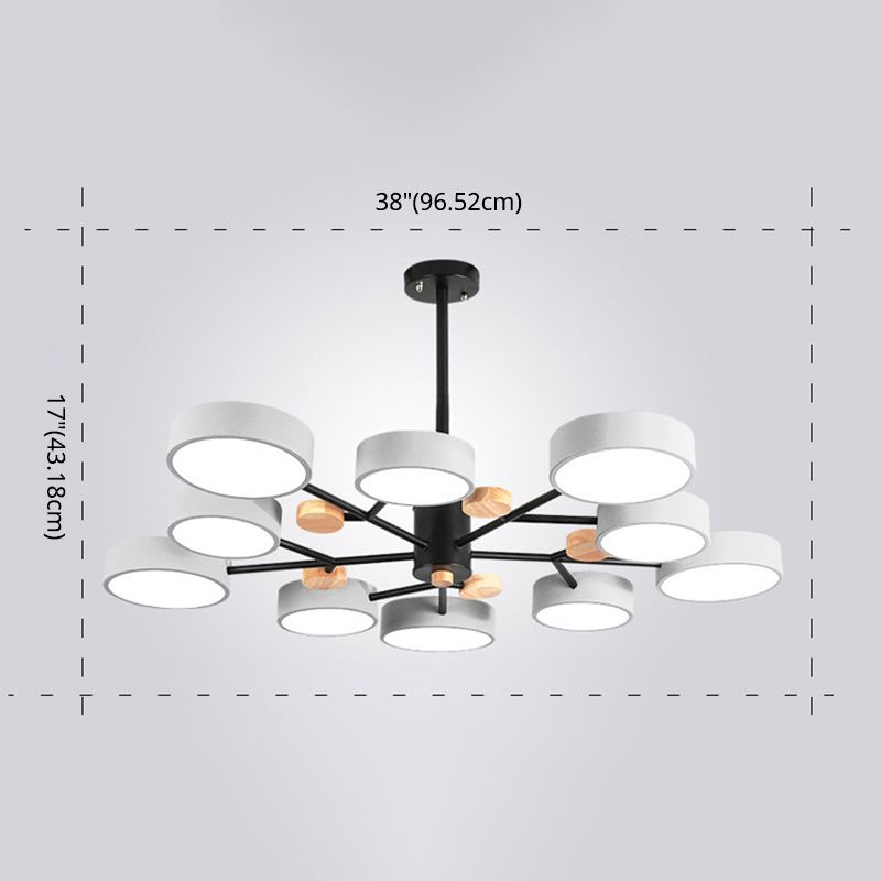 3 marcia Dimming legno+lampada lampadina di ferro con tonalità acrilica moderna semplicità LED LED Light per sala da pranzo