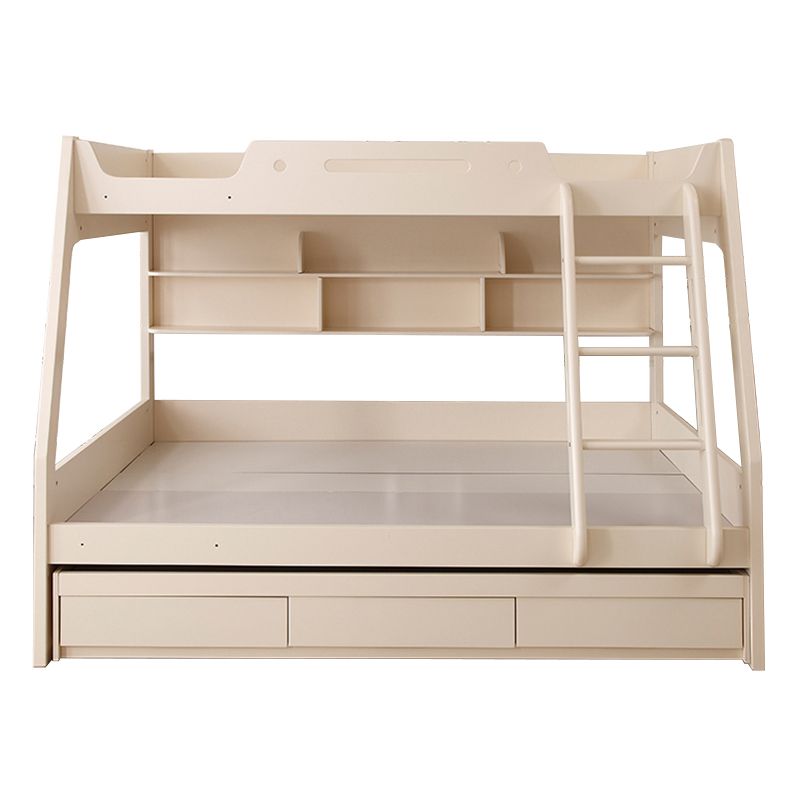 Solid Color Wood Bunk Bed Modern No Distressing Mattress Included Bunk Bed