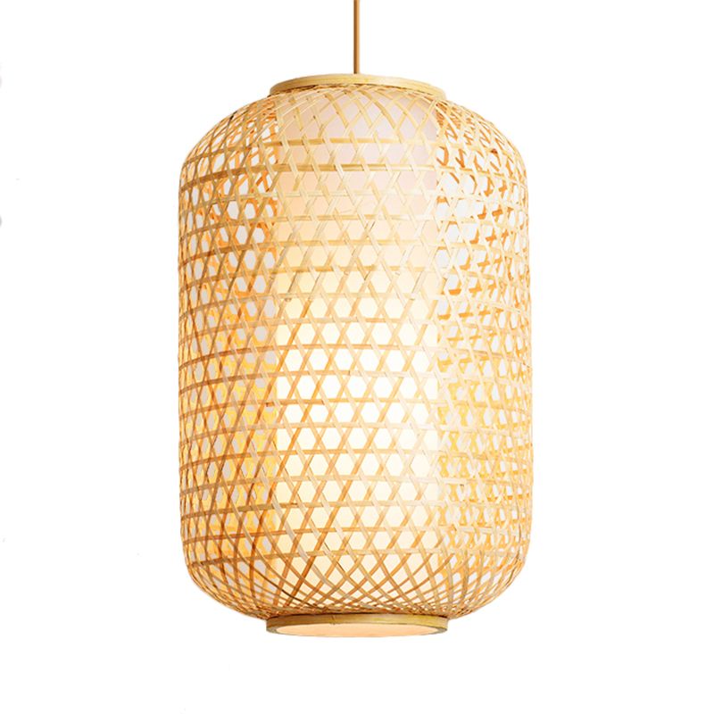Pendentif en forme de lanterne asiatique Light Bamboo Bamboo à tête de plafond de tête pour la salle à manger du restaurant