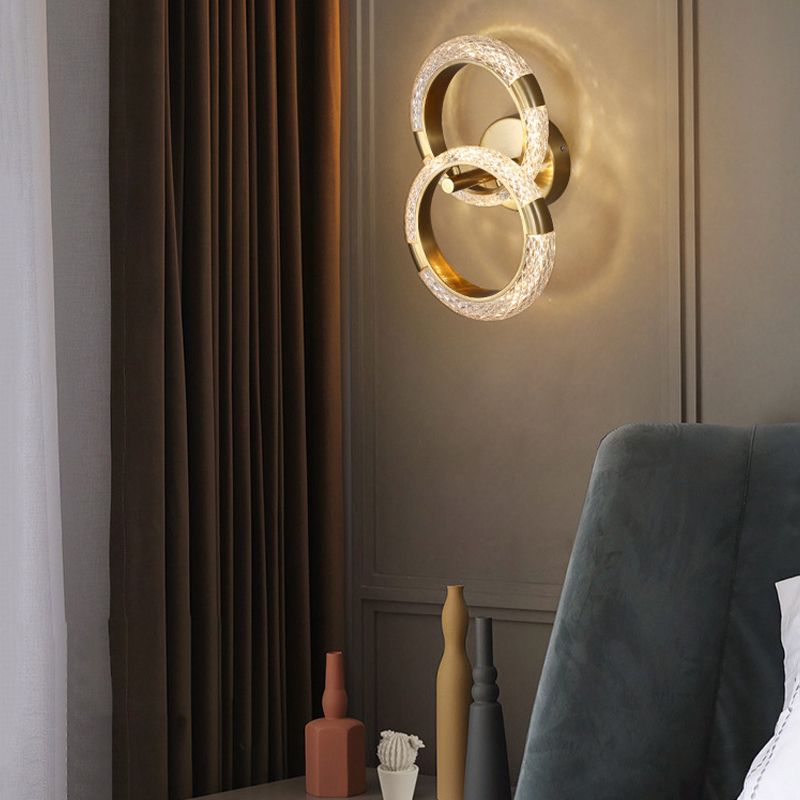 Modern Unique Shape Wall Mount Light Fixture Sconce Lamp in Gold