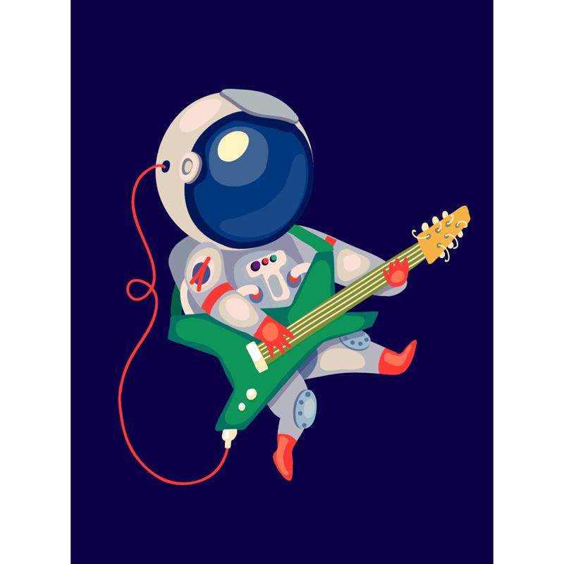 Soft Color Children's Art Mural Wallpaper Huge Space Scene Wall Covering for Dining Room