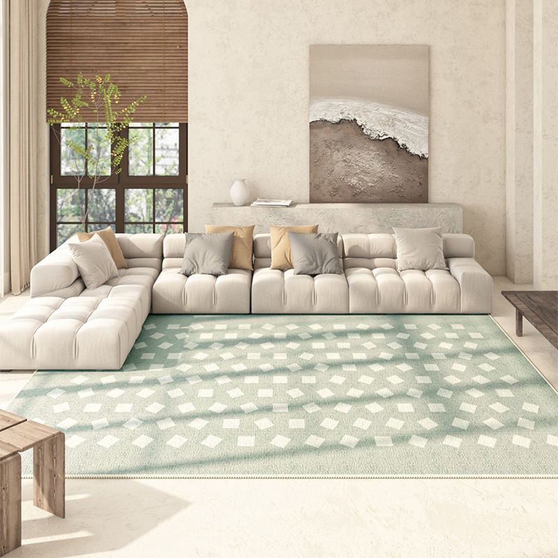 Grey Modern Rug Polyester Circle Rug Non-Slip Backing Rug for Home Decoration