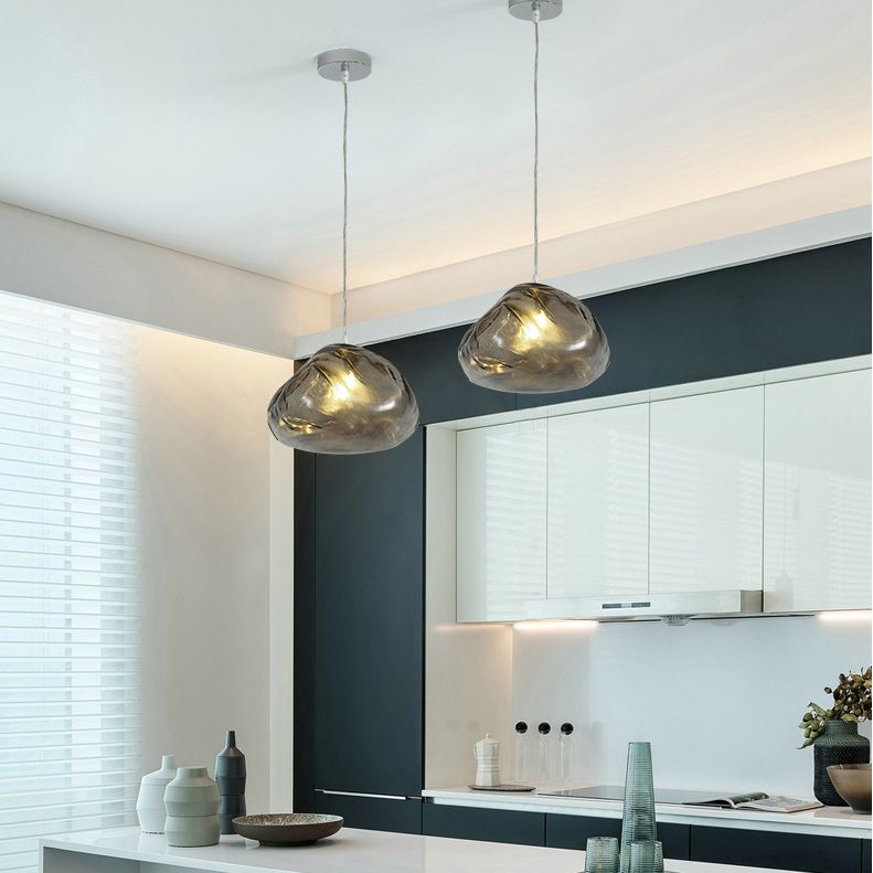 Designer Style wolkvormige hanglamp met handwerk glas met 1 licht restaurant Drop Lamp