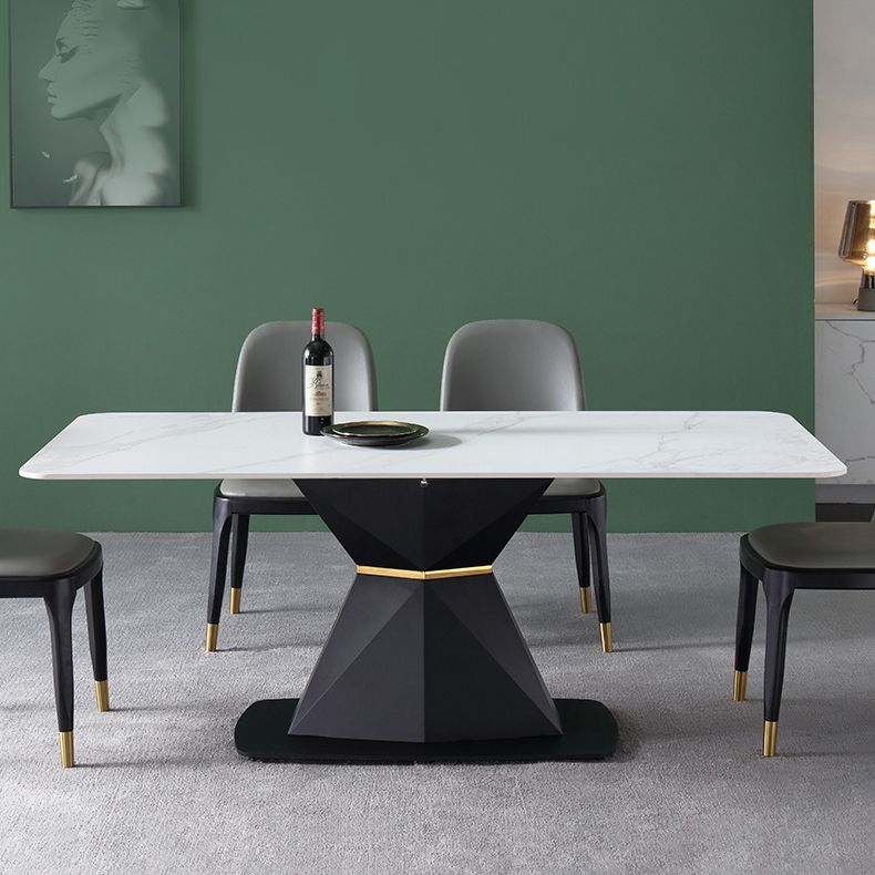 Contemporary Rectangle Table Set 1/5/6 Pieces Dining Set for Home Use