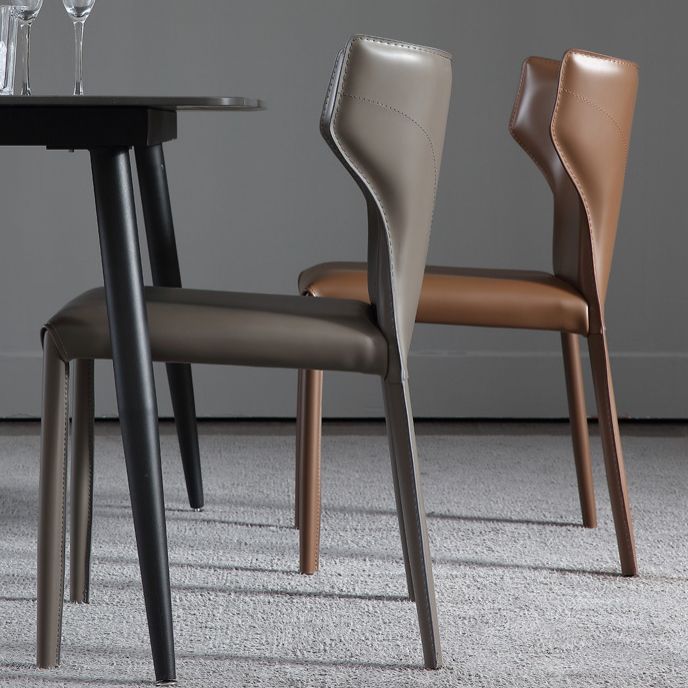 Zeitgenössischer Wingback Küche Essnetzstuhl Metall Essneitenstuhl
