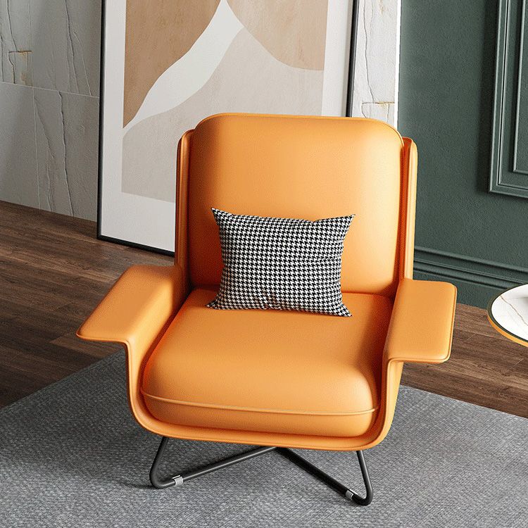 Contemporary Cross Accent Armchair Arms Included Office Accent Chair