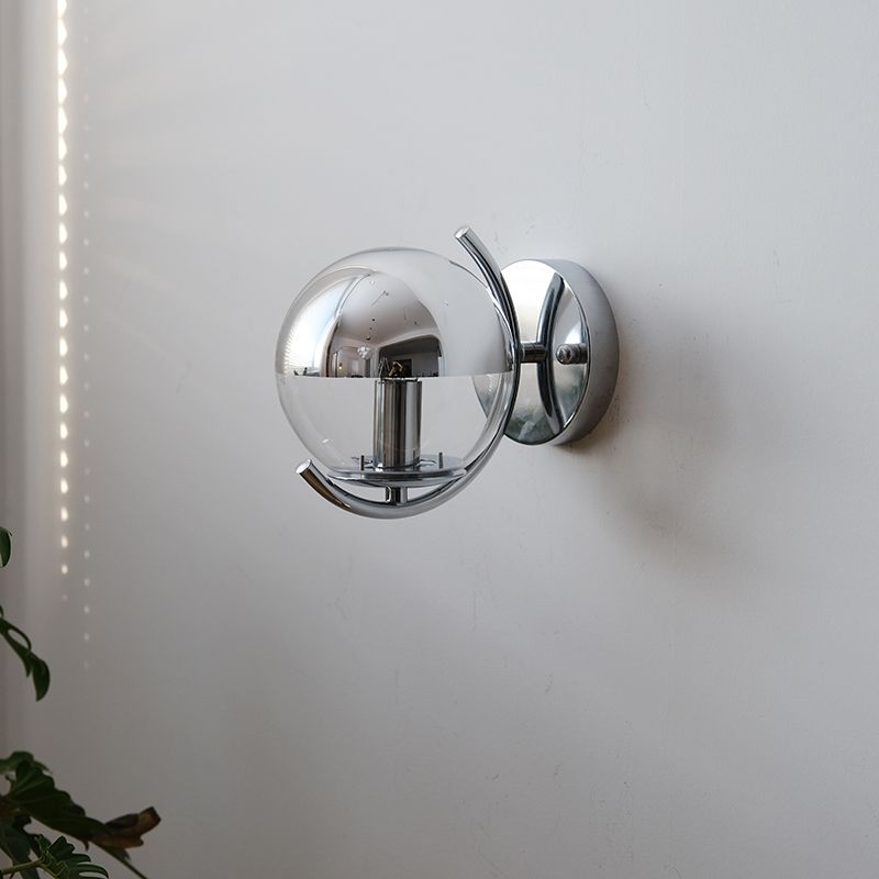 Modern Style Orb Wall Mounted Lamps Glass 1 Light Wall Sconces