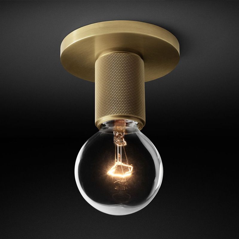 Globe/cône/cylindre/trompette en verre plafonnier suspendu moderne 1 lumière éclairage encastré en laiton pour balcon