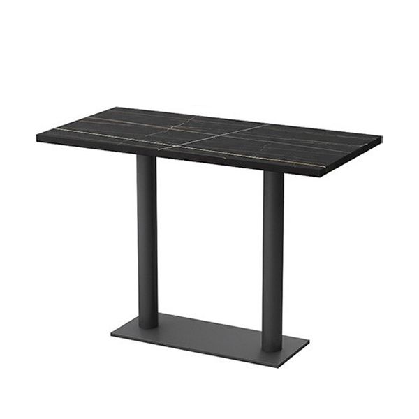 Metal Dining Table Industrial Fixed Dining Room Collection for Home