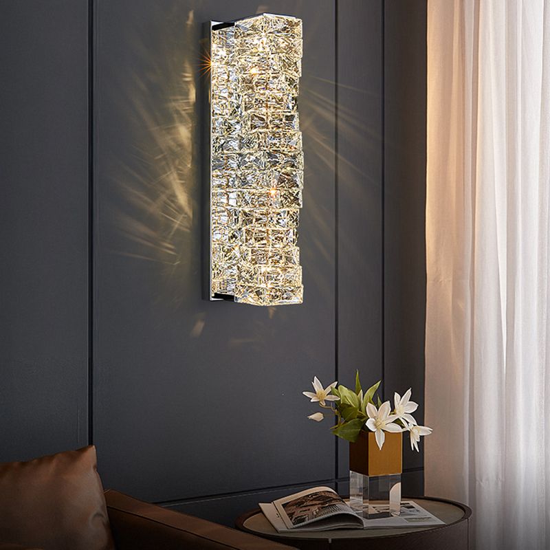 Lumière murale de style postmoderne Géométrique Géométrique de 5 "de large étendue avec cristal pour le salon