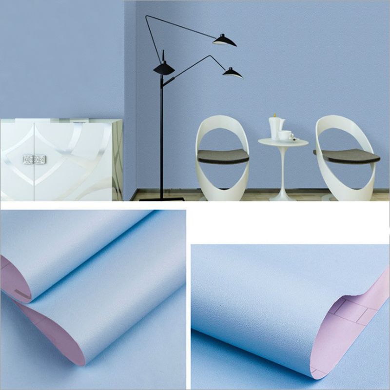 Peel and Stick Pure Color Wallpaper Roll Nordic Non-Woven Wall Decor, 33' L x 23.5" W