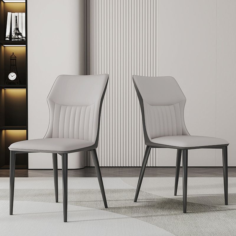 Industrial Upholstered Armless Chair Kitchen Wingback Side Chair