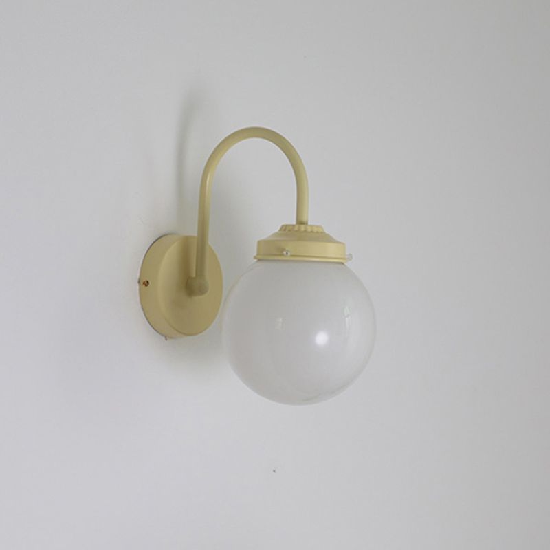 Glass Orb Wall Sconces Modern Style 1 Light Wall Mounted Lamps