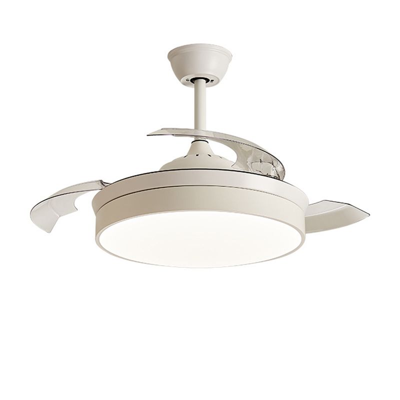 Nordic Ceiling Fan Lamp Fixture Colorful LED Ceiling Flush Mount for Kids' Room