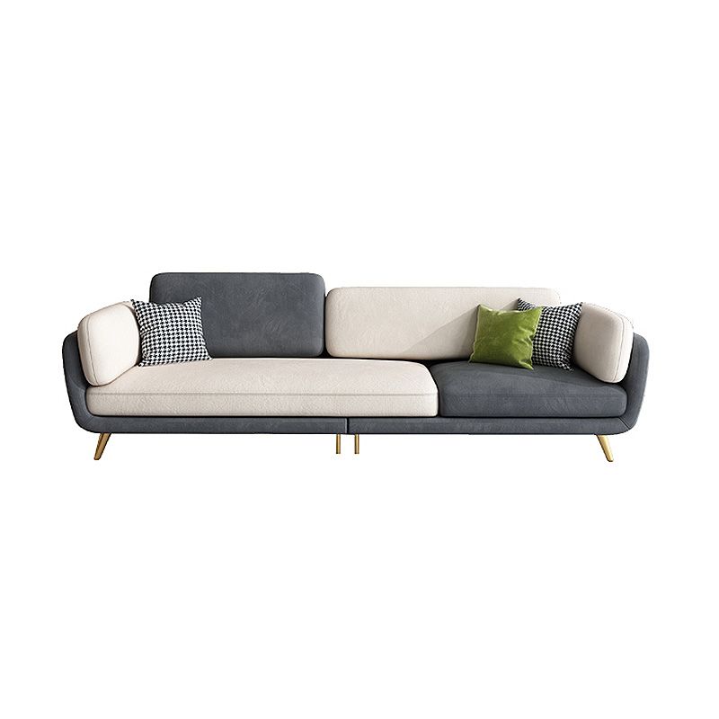 Scandinavian White Pillow Top Arm Sofa/Sectional with Removable Cushions