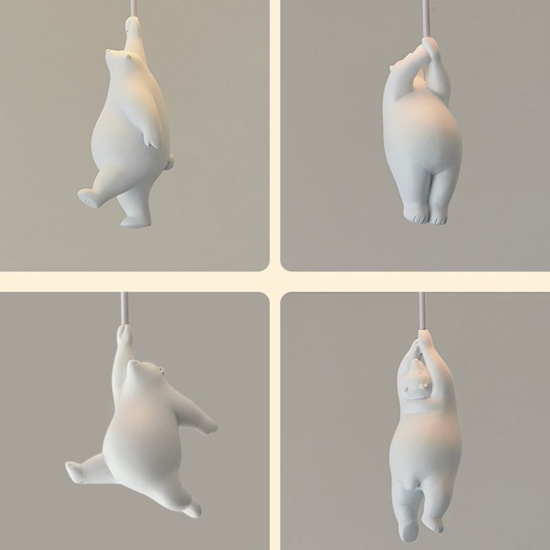 Contemporary Ceiling Lamp Creative Bear Flush Mount Light Fixture