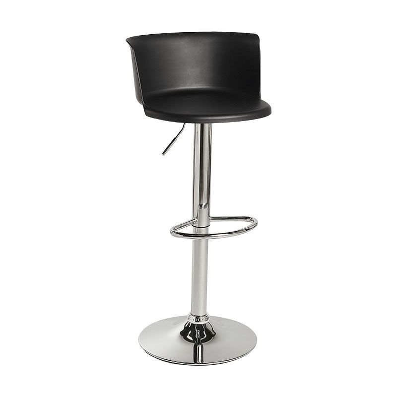 Scandinavian Adjustable Height Barstool Faux Leather Swivel Bar Stools