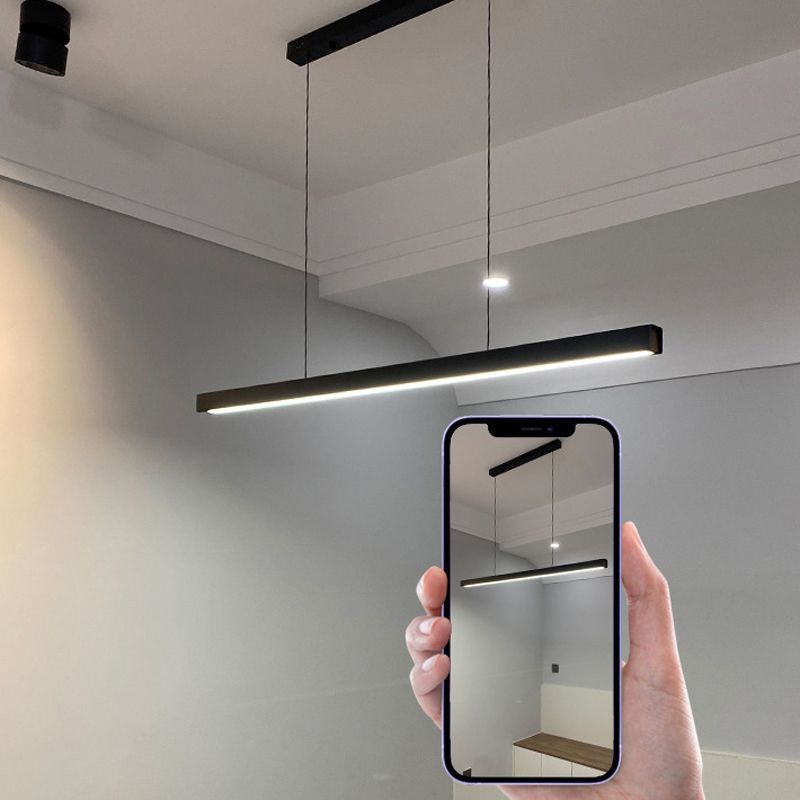 Linear Pendant Chandelier Contemporary Metal 1 Light Island Pendant