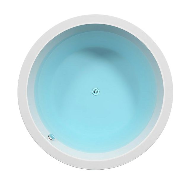 Modern Round Drop-in Bathtub Acrylic-Fiberglass Soaking/Air Bathtub