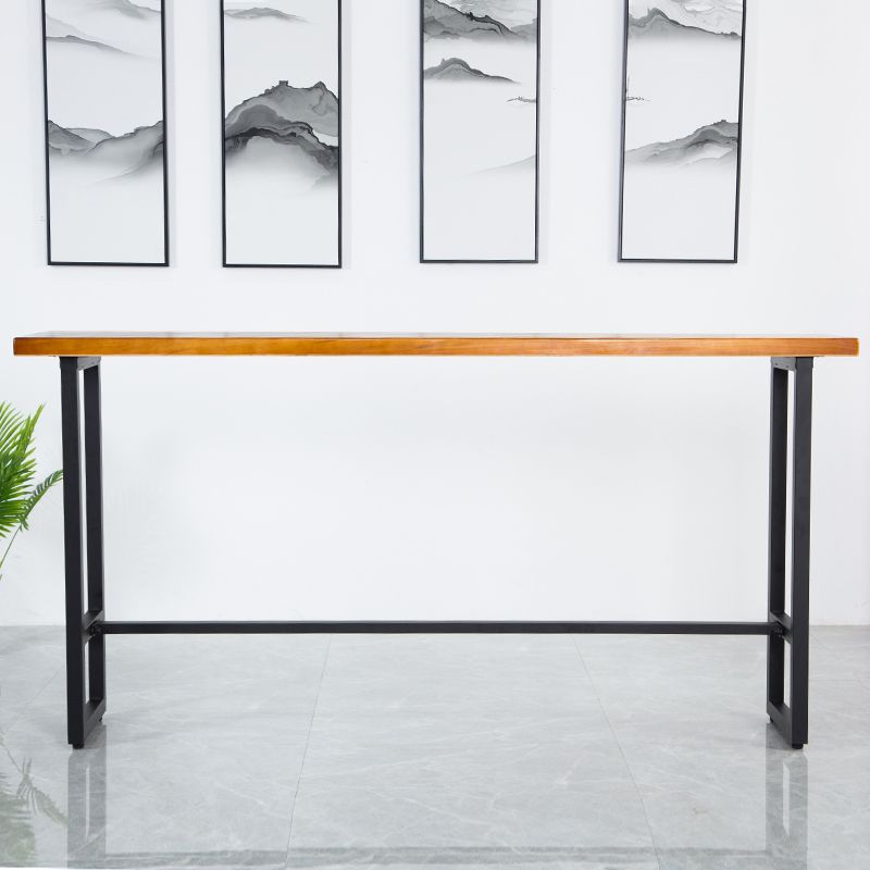 Industrial Style Pub Dining Set 1/2/5/9 Pcs Rectangular Solid Wood Pub Set for Home