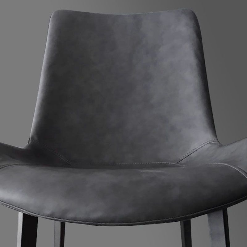 Silla auxiliar de comedor de metal industrial Silla de comedor con respaldo sólido (juego de 2)