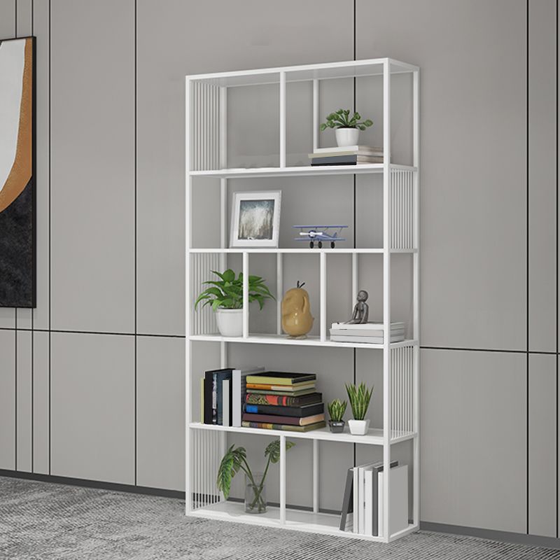 Metal Rectangle Open Bookshelf Modern Home Office Etagere Bookcase