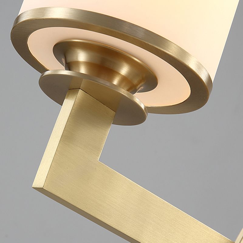 Moderno de estilo simple de estilo medio cilindro Medina de pared y vidrio 1 apliques de luz