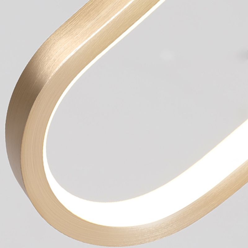 Lumières suspendues linéaires Symiss à montage suspendu en métal moderne pour le chevet