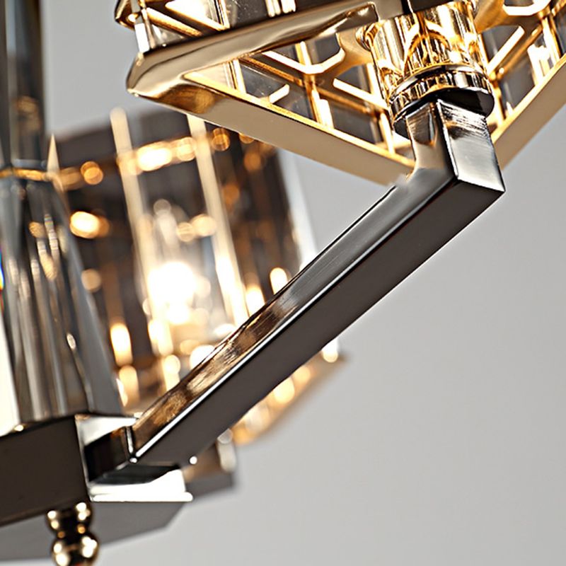 Lámpara de lámpara de lámpara de estilo moderno forma triangular de cristal luz colgante