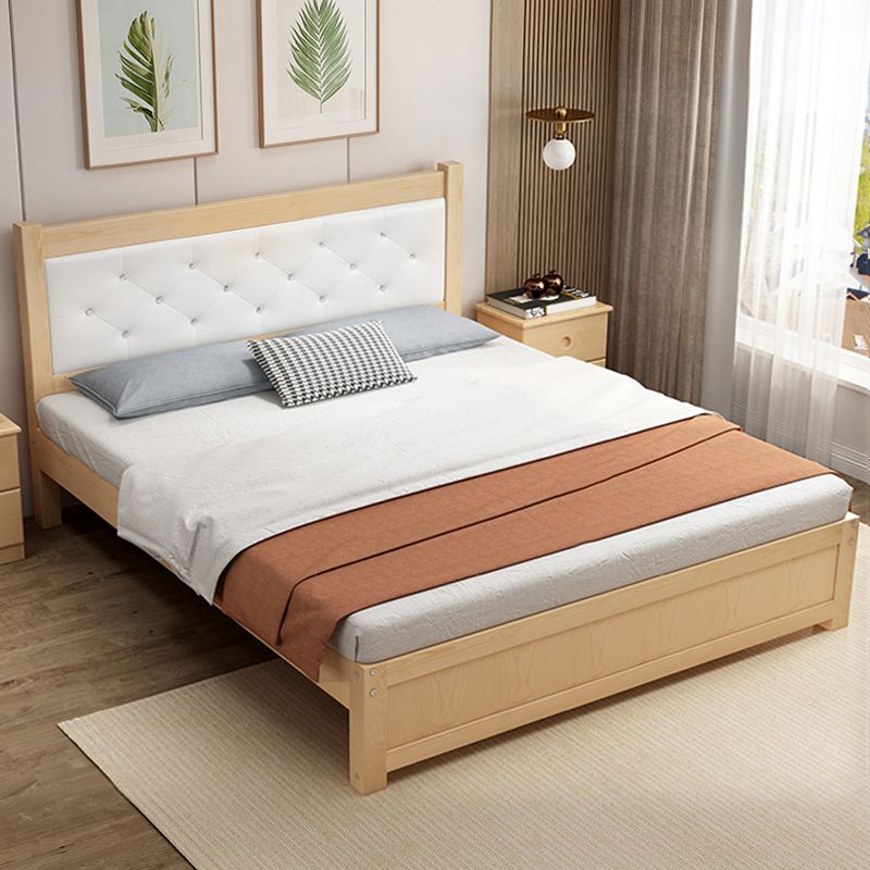 Modern Bed Frame Headboard Standard Bed with Custom Gold Legs