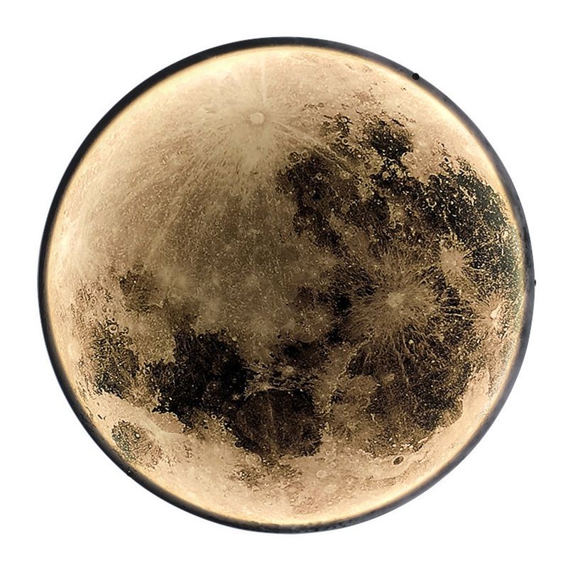 Round Shape Metal Wall Lighting Idea Kids Style 1 Light Wall Light Fixture in Black