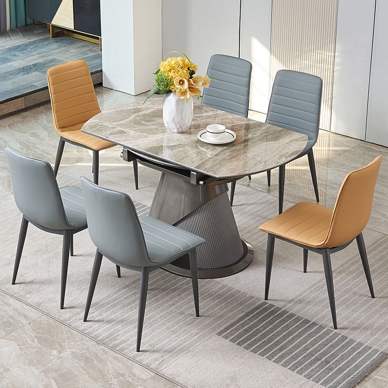 Contemporary Dining Set Stone 1/2/5/7 Pieces Dining Turntable Furniture for Home