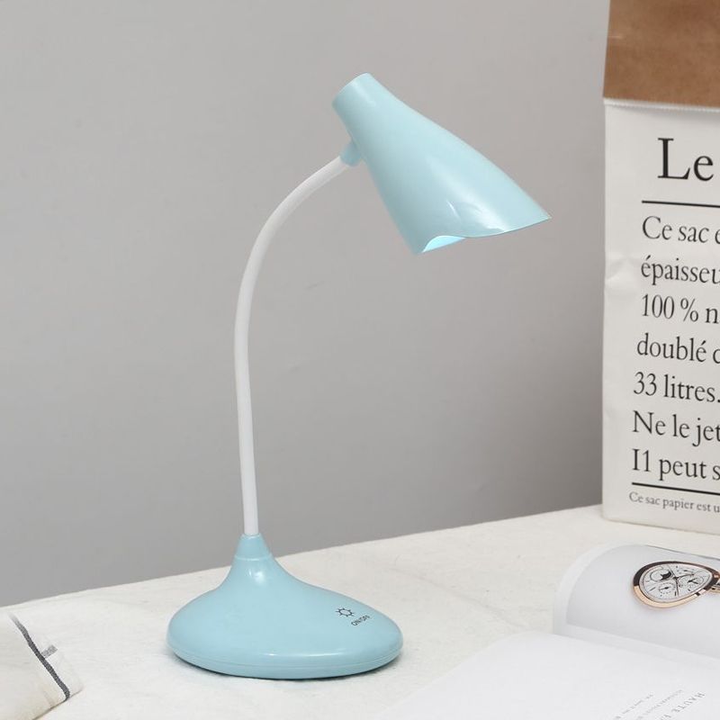 Nordic Bell Form Standing Desk Light Touch-gevoelige blauw/groen/roze/witte LED-bureaulamp met USB-laadpoort