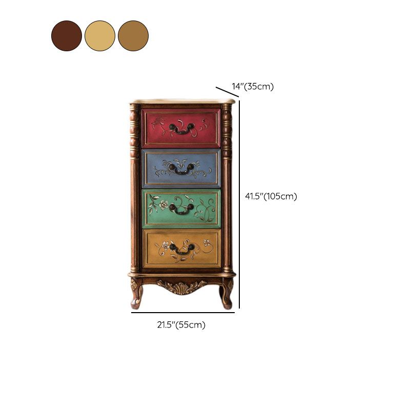 Traditional Vertical Lingerie Chest Wooden Storage Bachelor Chest for Bedroom