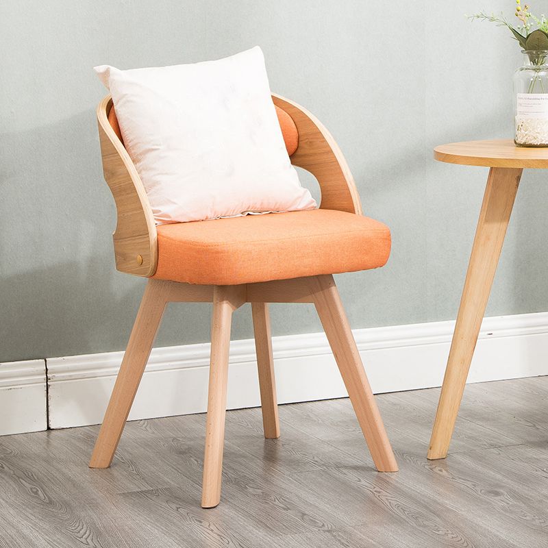 Sillas de comedor de madera de estilo moderno, respaldo abierto, silla lateral para cocina