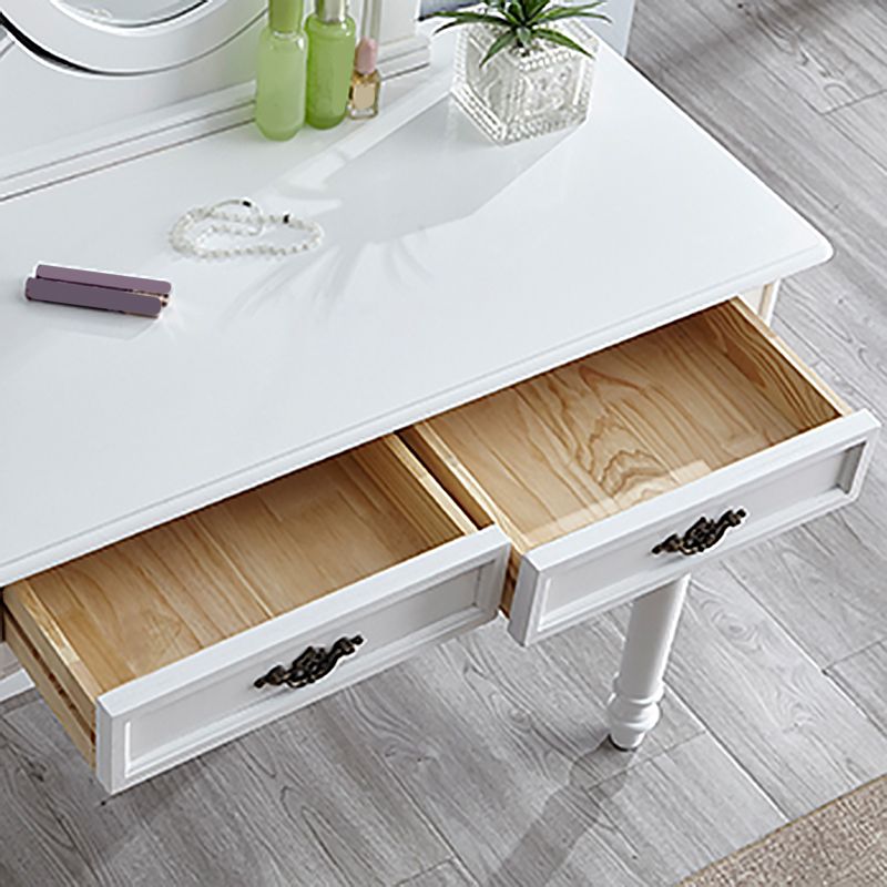 Traditional Vanity Dressing Table Set Solid Wood Make-up Vanity