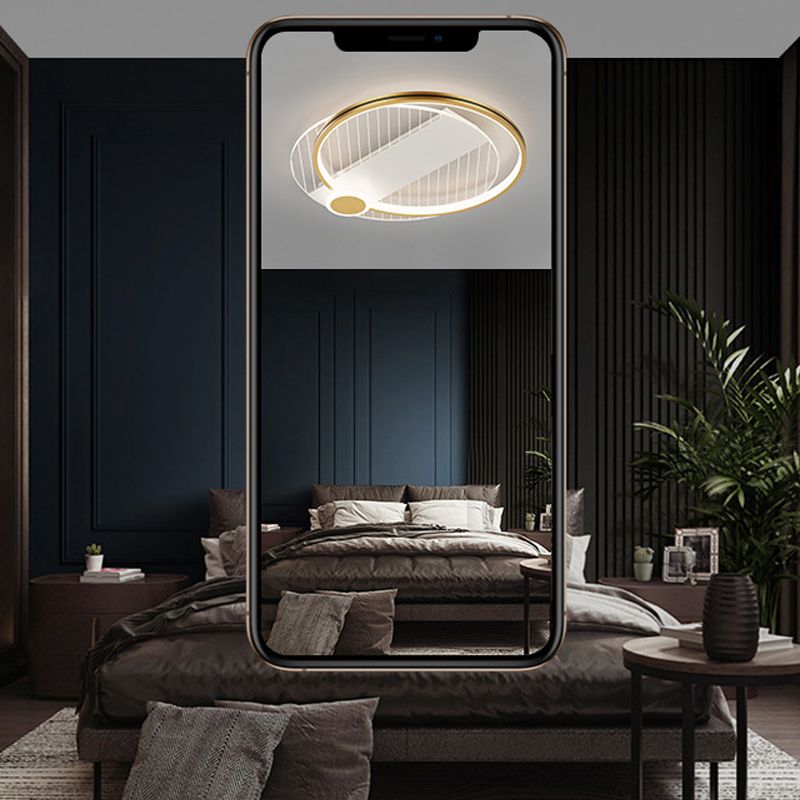 Geometrical Flush Mount Ceiling Lamp Metal Modern LED Ceiling Light Fixture for Bedroom