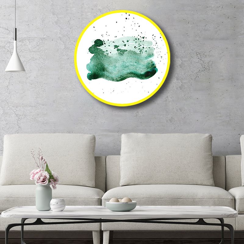 Impression sur toile à motif aquarelle, décoration murale abstraite moderne en vert, plusieurs tailles
