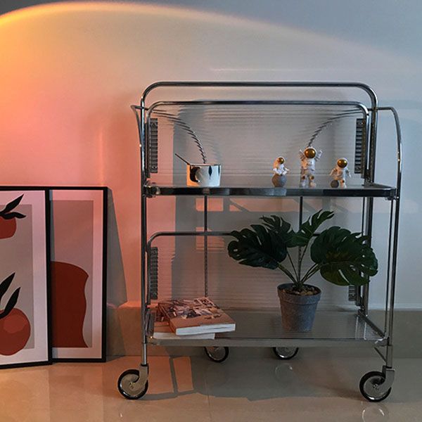 29.53" Tall Contemporary Style Side End Table Glass Sofa Side Accent Table