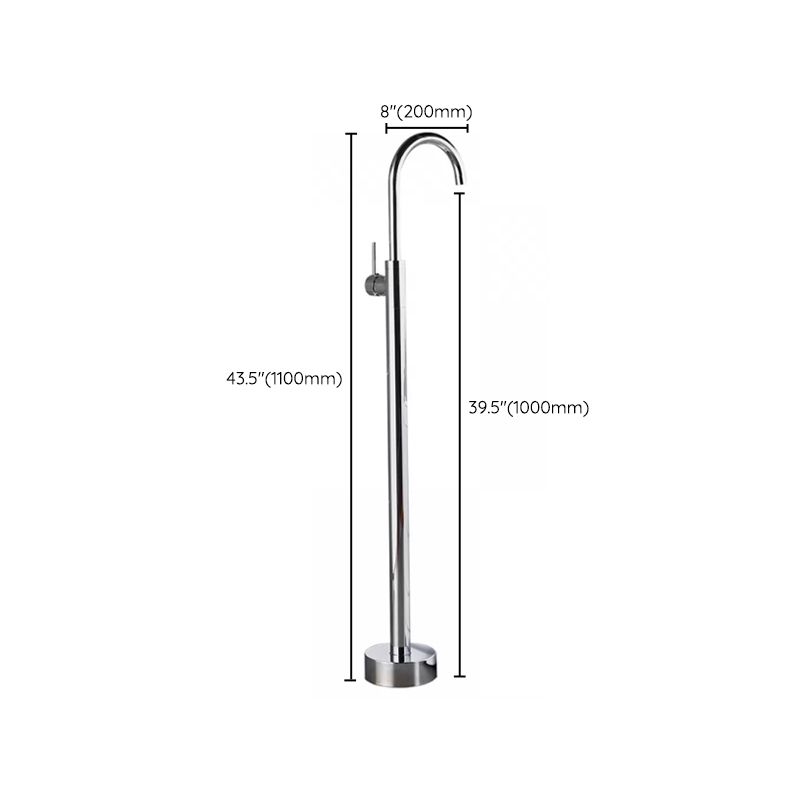 Modern Bathroom Faucet Floor Mounted Rod Handle Bathtub Faucet